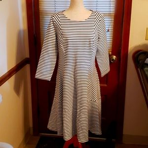 NWT Lands' End nautical-inspired long-sleeved dress